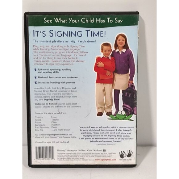 Signing Time! Vol. 13 Welcome To School DVD - Picture 9 of 10